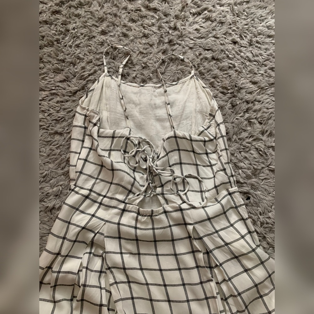 a striped flowy dress